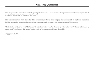2006 KIA Magentis Owners Manual